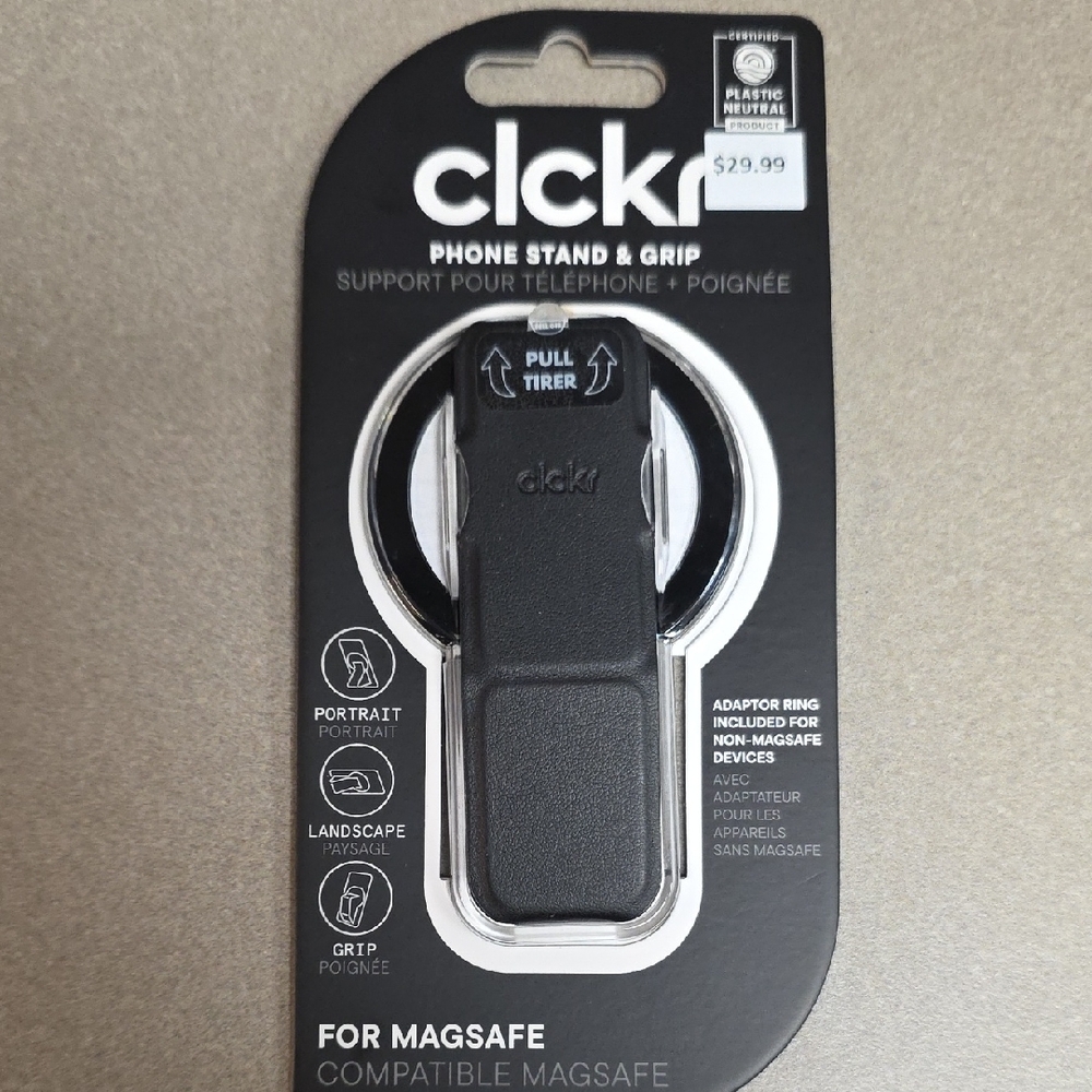 Black Phone Stand & Grip for Magsafe